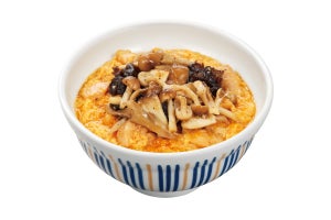 なか卯から「4種きのこの親子丼」--キクラゲ、舞茸、エリンギ、ぶなしめじ!