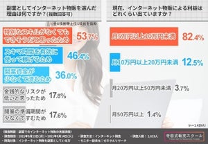 【1000人に聞いた!】約7割がインターネット物販が最も収益をあげやすいと回答 - その額は?