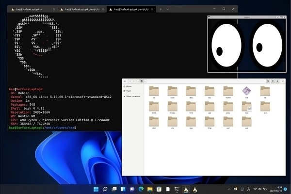 WSLgをサポートしたプレビュー版WSLがMicrosoft Storeに登場 - 阿久津良和のWindows Weekly Report