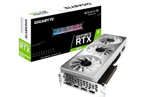 GIGABYTE、クリエイター向けブランド「VISION」から真っ白なRTX 3070搭載カード