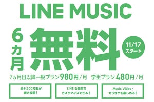 ソフトバンク／ワイモバイルユーザーに「LINE MUSIC」を6カ月無料提供