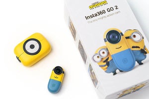 「ミニオンズ」デザインの親指大アクションカメラ「Insta360 GO 2」