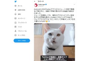 Twitter、動画に字幕が表示される機能を追加 - 30以上の言語に対応