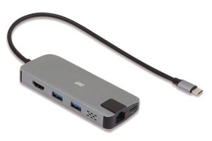 ラトック、周辺機器をまとめてつなげる5ポート搭載USB-Cマルチアダプター