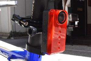 サンコー、自転車用のドライブレコーダー　テールランプ兼用