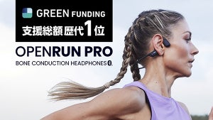 Shokz「OpenRun Pro」、GREEN FUNDINGで支援総額歴代1位に