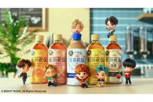 BTSのキャラクター「TinyTAN」と紅茶花伝のコラボが復活