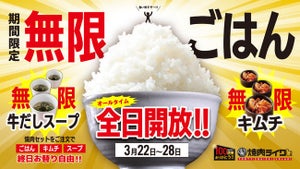 焼肉ライク、焼肉セットの「ごはん・キムチ・スープ」が無限におかわりできるキャンペーン実施