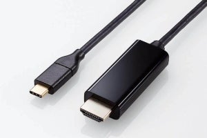 スマホを大画面に映せる、4K対応USB Type-C - HDMI映像変換ケーブル