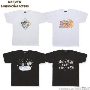 「NARUTO」とサンリオキャラクターズがコラボ、「第七班×ハローキティ」Tシャツも