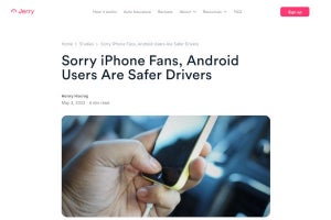 iPhoneユーザーはAndroidユーザーより運転がヘタ？ 米保険会社のデータに関心