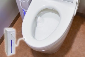 トイレに後付けできる、工事不要の泡洗浄機