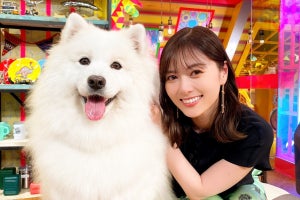 白石麻衣、真っ白な犬とキュートな2ショット　“猫なで声”も飛び出す