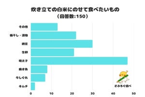 炊き立てご飯に「合わせたい」もの、納豆、漬物、生卵を【超える】1位は?