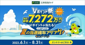 抽選で1,000円相当が当たる! 三井住友カードの「Vポイント祭」