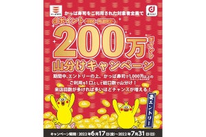 かっぱ寿司、全店でdポイント200万ポイント山分けキャンペーン開催