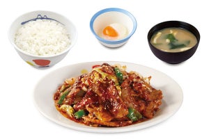 キムチか半熟玉子で「味変」できる回鍋肉定食、【750円】で発売