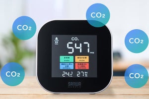 換気のタイミングが一目でわかるCO2チェッカー - 温度・湿度も測定