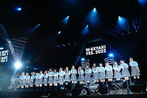 日向坂46、「W-KEYAKI FES.2022」に登場「櫻坂46さんの分の魂も背負って」