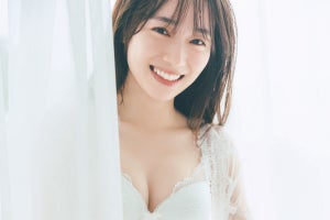 櫻坂46守屋麗奈、純白の初ランジェリーカット　羽織りコーデは本人提案