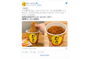 あまりに罪深い「チキンカレーメシ」という発見、カレーメシ公式Twitterが提案