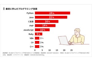 初心者からのプログラミング学習、どこで学ぶ?3位はYouTube、2位は書籍