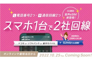 IIJmio、au回線で音声通話対応のeSIMを10月から提供開始