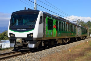 JR東日本「リゾートビューふるさと」の「アルクマ」ラッピング終了