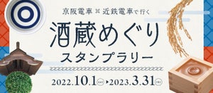 「京阪電車×近鉄電車で行く 酒蔵めぐりスタンプラリー」10月1日から実施