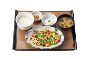 やよい軒から6種の野菜と炒めた「大豆ミートの豆苗玉子炒め定食」発売