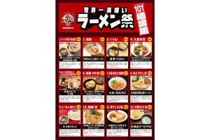 「世界一美味い ラーメン祭」を新宿・大久保公園で開催 - ラーメン・つけ麺・まぜそばなど101店が集結