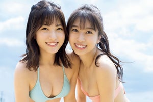 モー娘。牧野真莉愛×北川莉央、沖縄で姉妹感あふれる水着ショット撮影