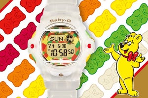 カシオ「BABY-G」、カラフルなグミキャンディ「ゴールドベア」コラボの新作