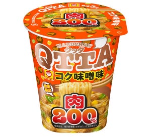 肉200％増量! キムチ味も!「MARUCHAN QTTA コク味噌味 肉200％」「コク味噌キムチ味」