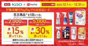 最大30%付与! PayPayとヤフー、花王商品の購入キャンペーン実施