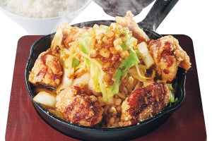 背脂こってりにんにく醤油ダレ「から揚げ」3個＋もり野菜＝【869円】定食