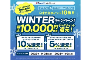 ヤマダデンキ店舗／ヤマダPayの買い物でポイント10％還元するキャンペーン