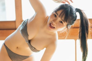 池本しおり、花柄ビキニで美バスト披露　『旬撮 GIRL』初登場