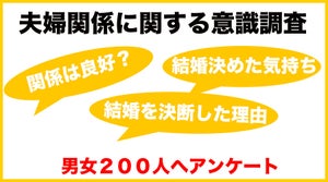 「過去の恋愛相手のほうが良かったかも」が3割-既婚者200人アンケート