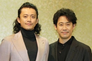 大泉洋＆小栗旬、紅白で「小四郎!」「佐殿!」と再会ハグ　『鎌倉殿』キャスト共演にファン感動