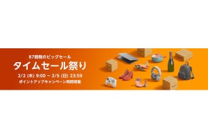 【Amazon得報】2月2日から2月5日まで87時間のビッグなタイムセール祭り開催へ