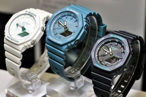 G-SHOCK、八角形ベゼル＆薄型ケースのGMA-S2100にグリーンを用いた新作