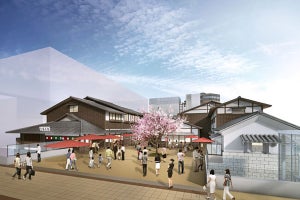 豊洲市場の場外エリアに商業棟・温浴棟からなる施設が2024年2月開業へ