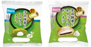 Pasco、甘くてほろ苦「宇治抹茶」のスフレ、ドーナツ、どらやきを1ヵ月間限定で発売