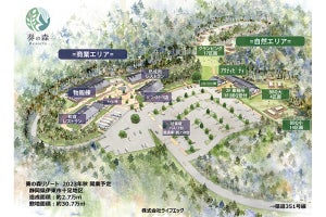 静岡県伊東市に自然を満喫する観光施設「奏の森リゾート」が2023年秋開業へ