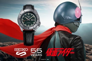 セイコー 5スポーツ55周年、仮面ライダー1号とコラボした限定モデル