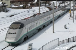 JR東日本、山形新幹線E3系「銀つば」＆新型車両E8系など並ぶ撮影会