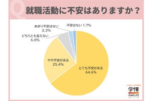 就活で多い不安なこと「志望企業の内定」「1社以上の内定」、もう1つは?