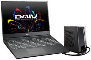 DAIV、水冷16型ノートPCに第13世代Core・RTX 4090 Laptop搭載の最新モデル