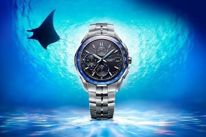 カシオ、クロノグラフのスポーティ感を強調した「OCEANUS Manta」